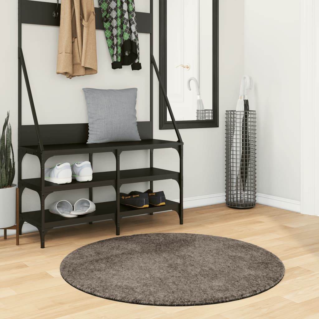 Teppich ISTAN Hochflor Glänzend Anthrazit 100x200 cm