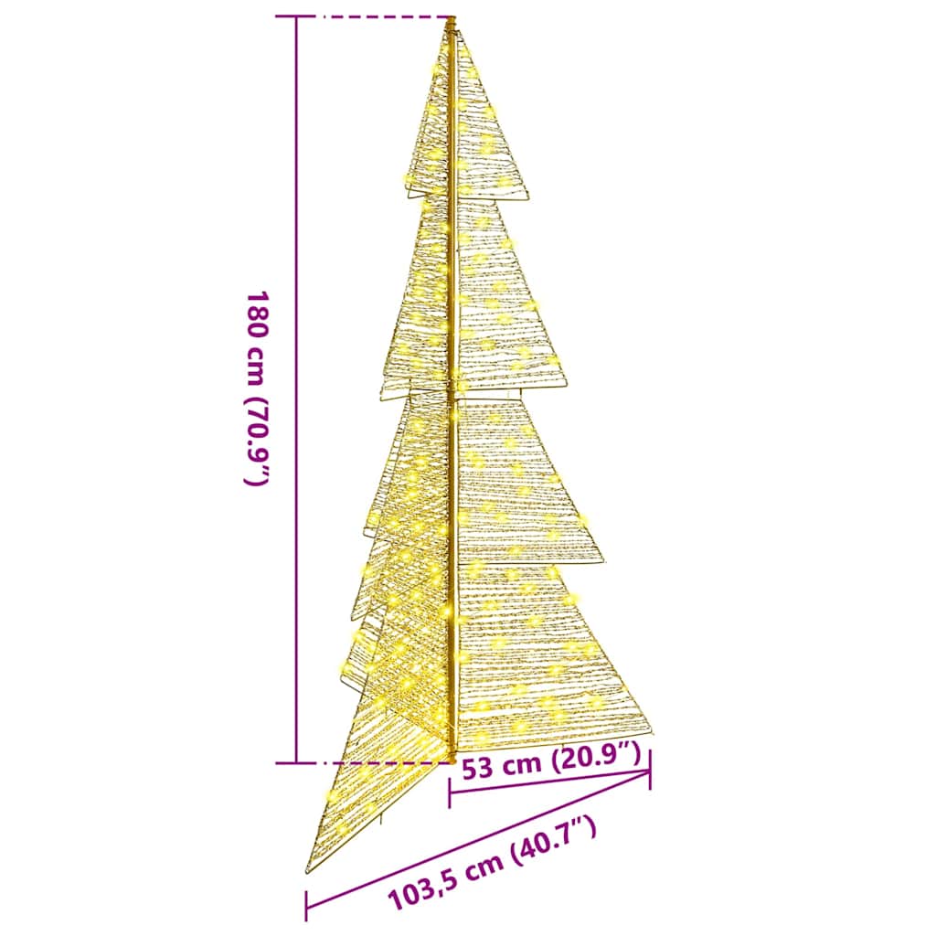 Weihnachtsbaum mit 100 LEDs Warmes Weiß 120 cm PET