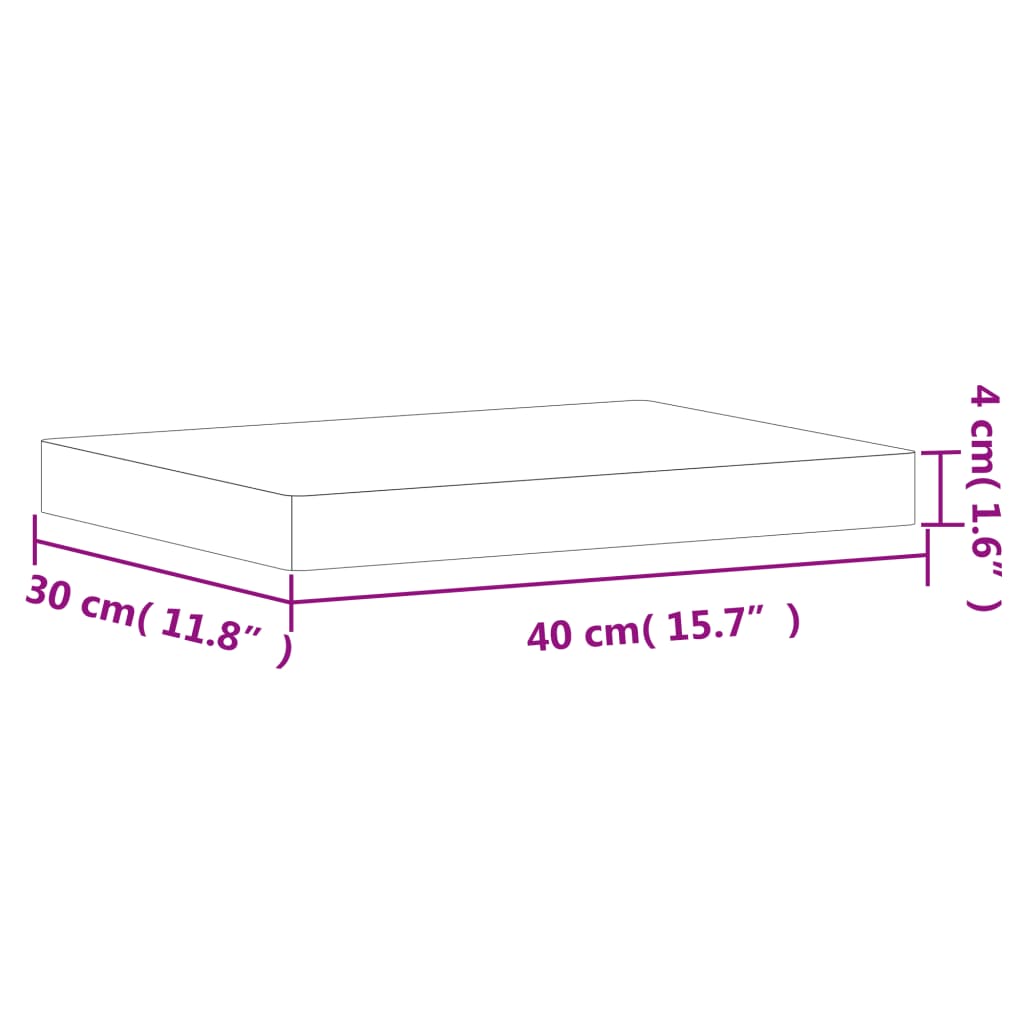 Schneidebrett 50x35x4 cm Massivholz Buche