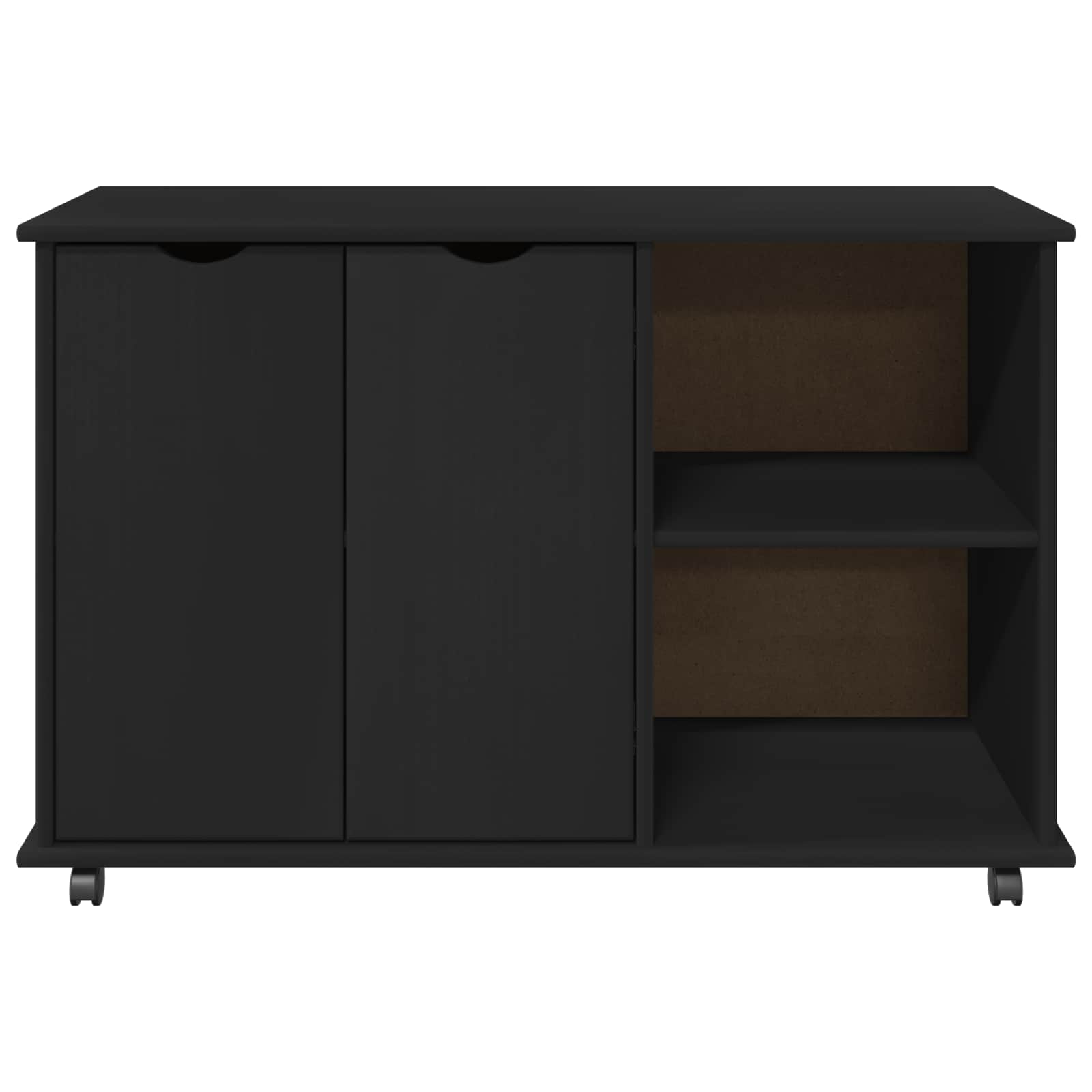 Rollschrank Honigbraun 100 x 39 x 65,5 cm Massivholz Kiefer