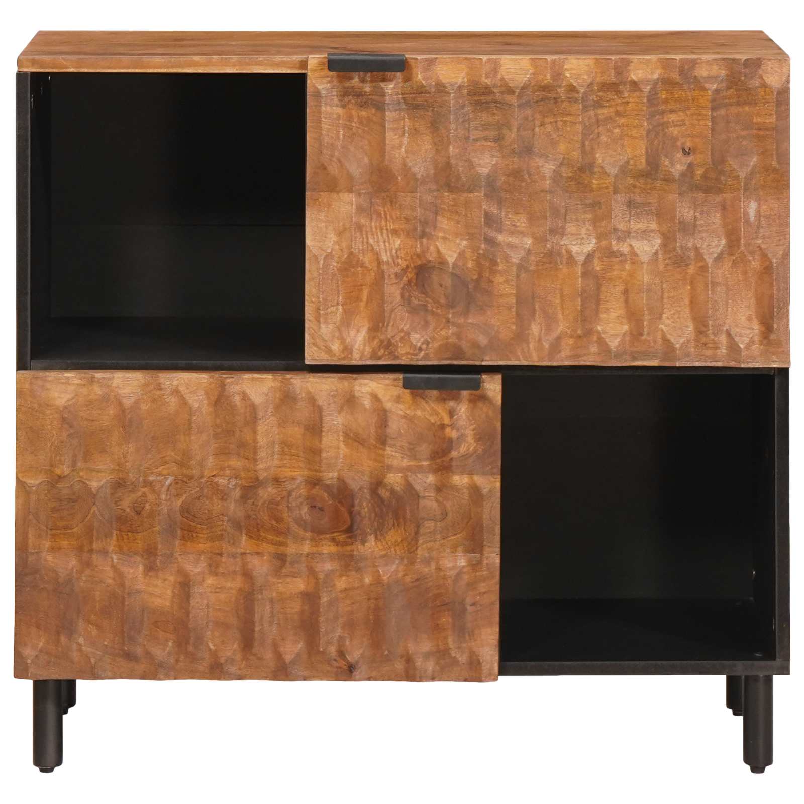 Sideboard mit Tür Weiße gewaschene Oberfläche 80 x 33 x 75 cm