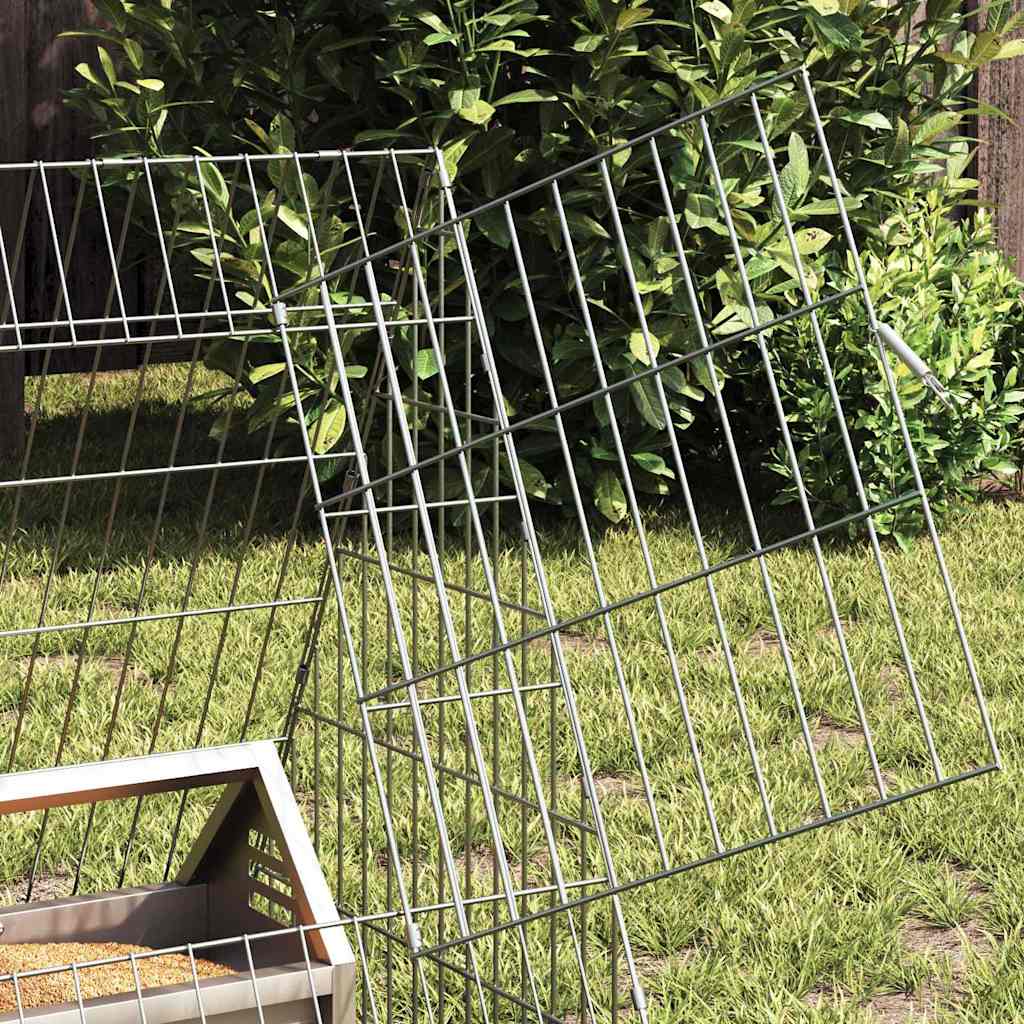 Hühnerkäfig Silber 110 x 55 x 55 cm Verzinkter Stahl
