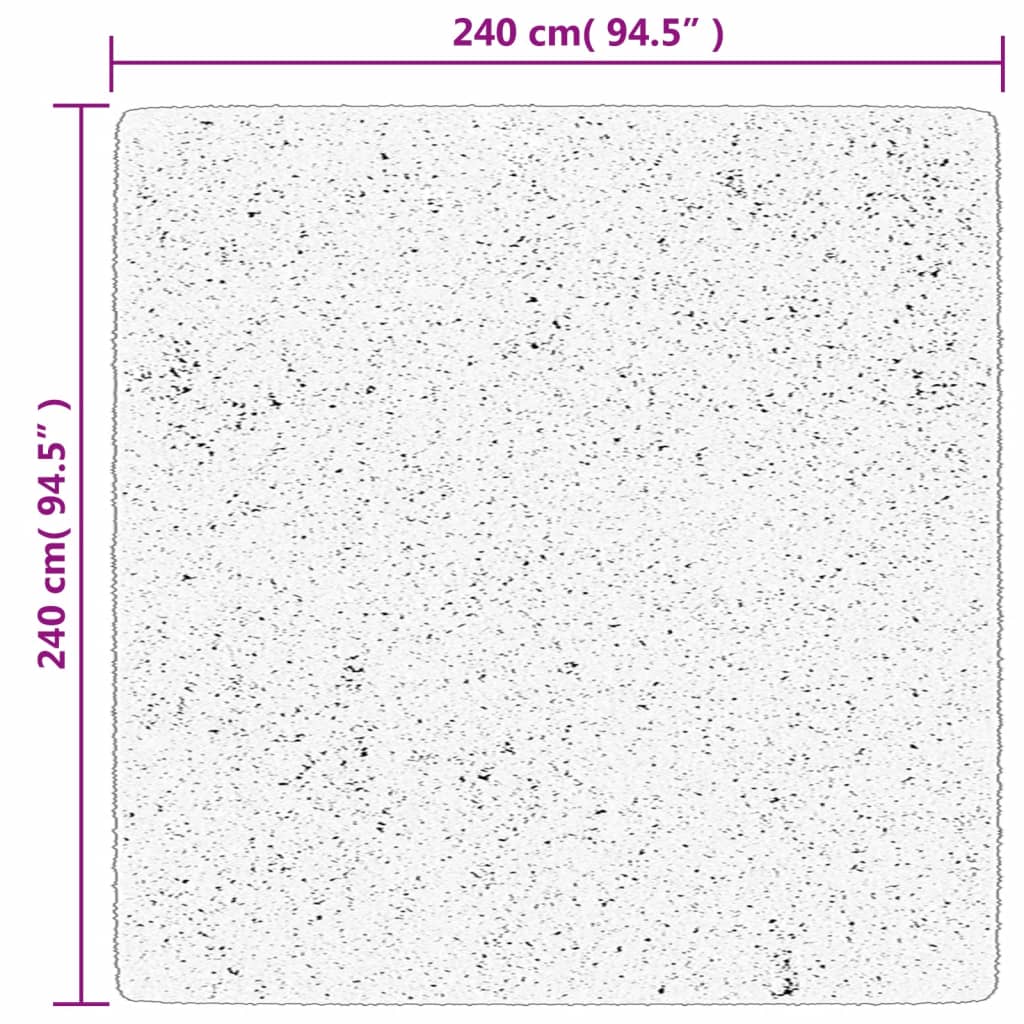 Teppich OVIEDO Kurzflor Anthrazit 120x120 cm