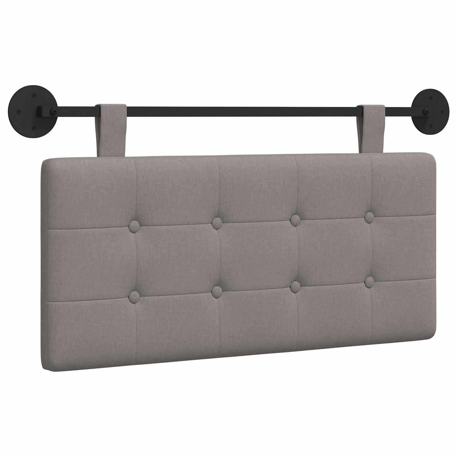 Hängendes Kopfteil Mit LED Licht Wolkengrau Stoff