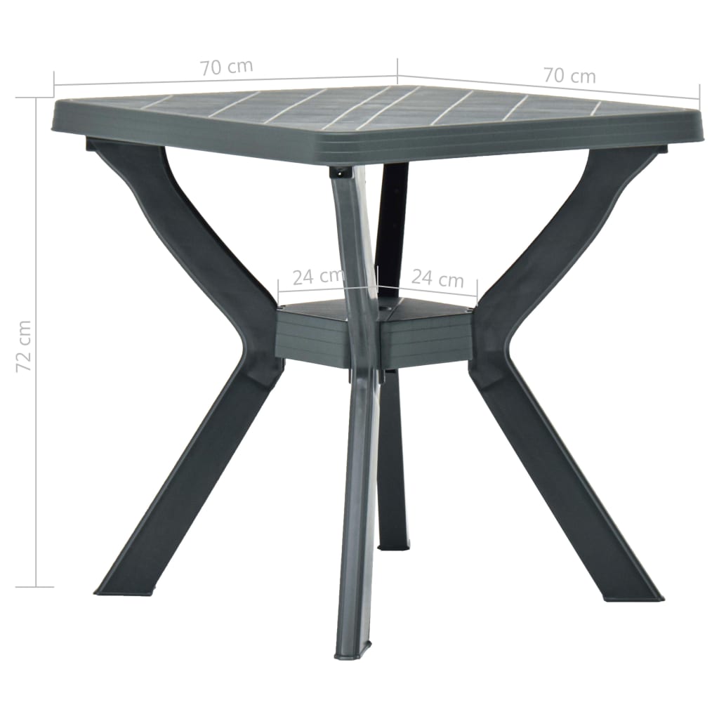 Bistrotisch Weiß 70x70x72 cm Kunststoff