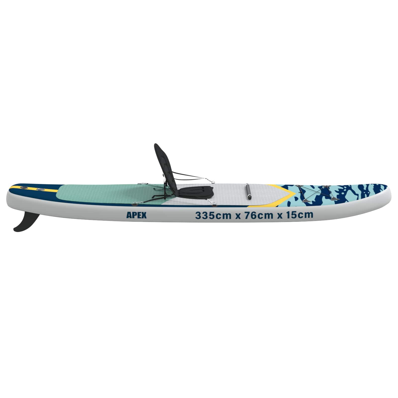 SUP Board mit Sitz 2-in-1 POSEIDON 305 x 76 x 15 cm Grün für