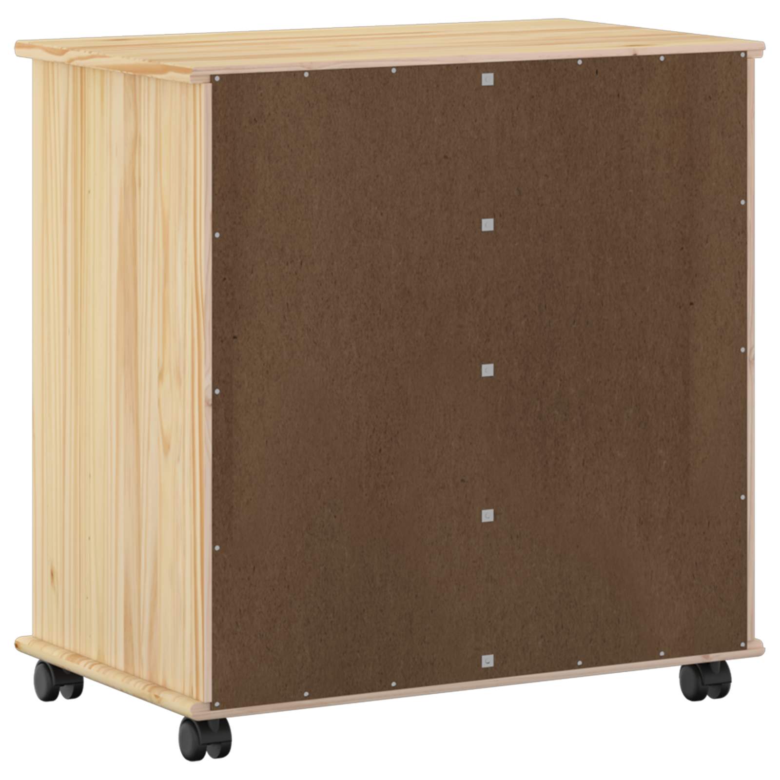 Rollschrank Honigbraun 63,5 x 39 x 65,5 cm Massivholz Kiefer