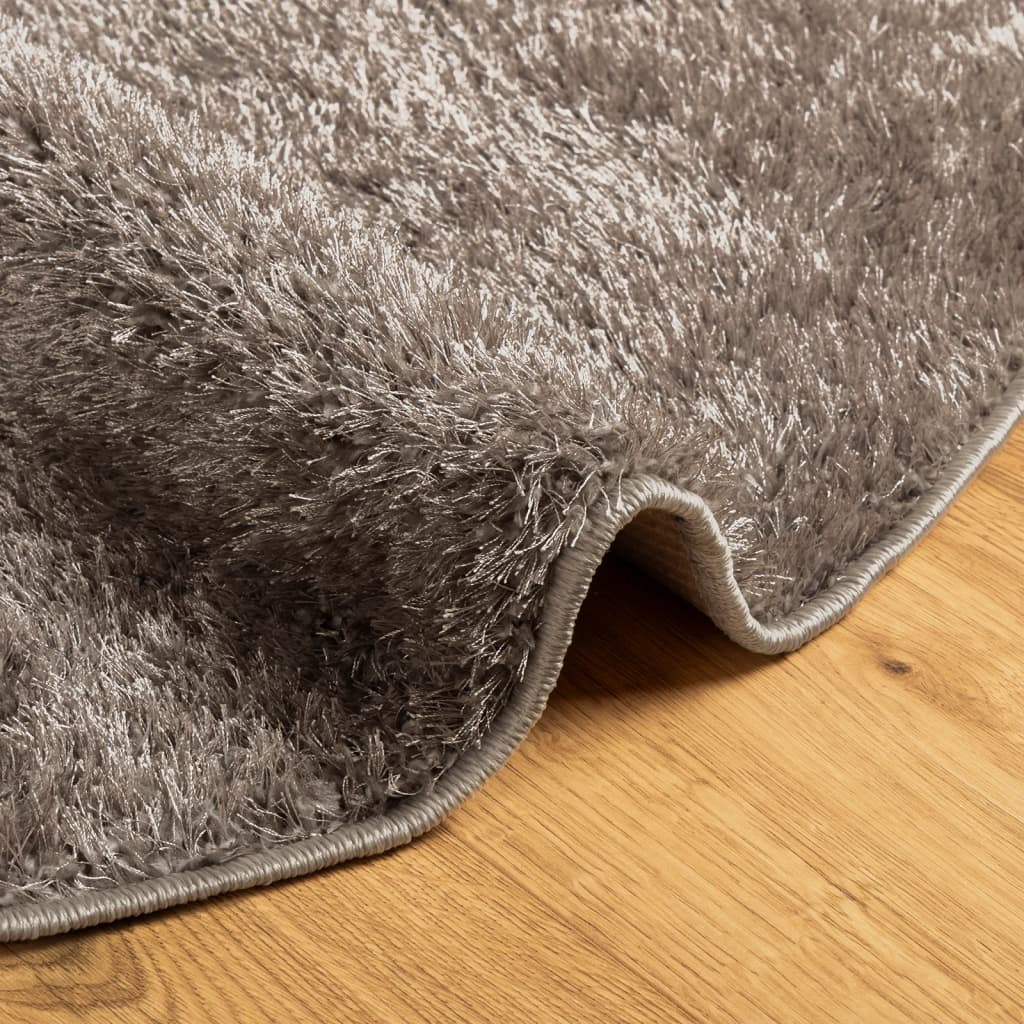 Teppich ISTAN Hochflor Glänzend Anthrazit 100x200 cm