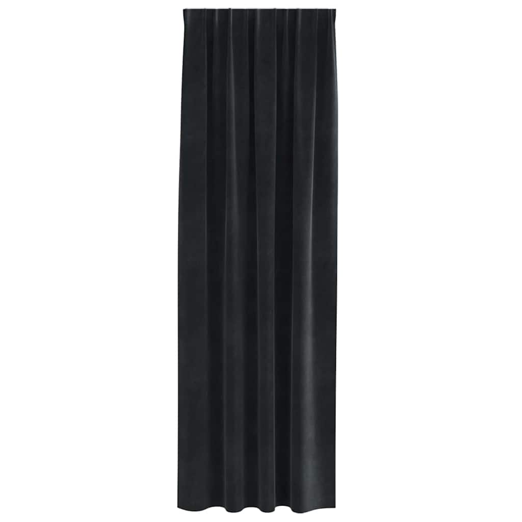 Verdunkelungsvorhänge 2 pcs Schwarz 140 x 140 cm Samt