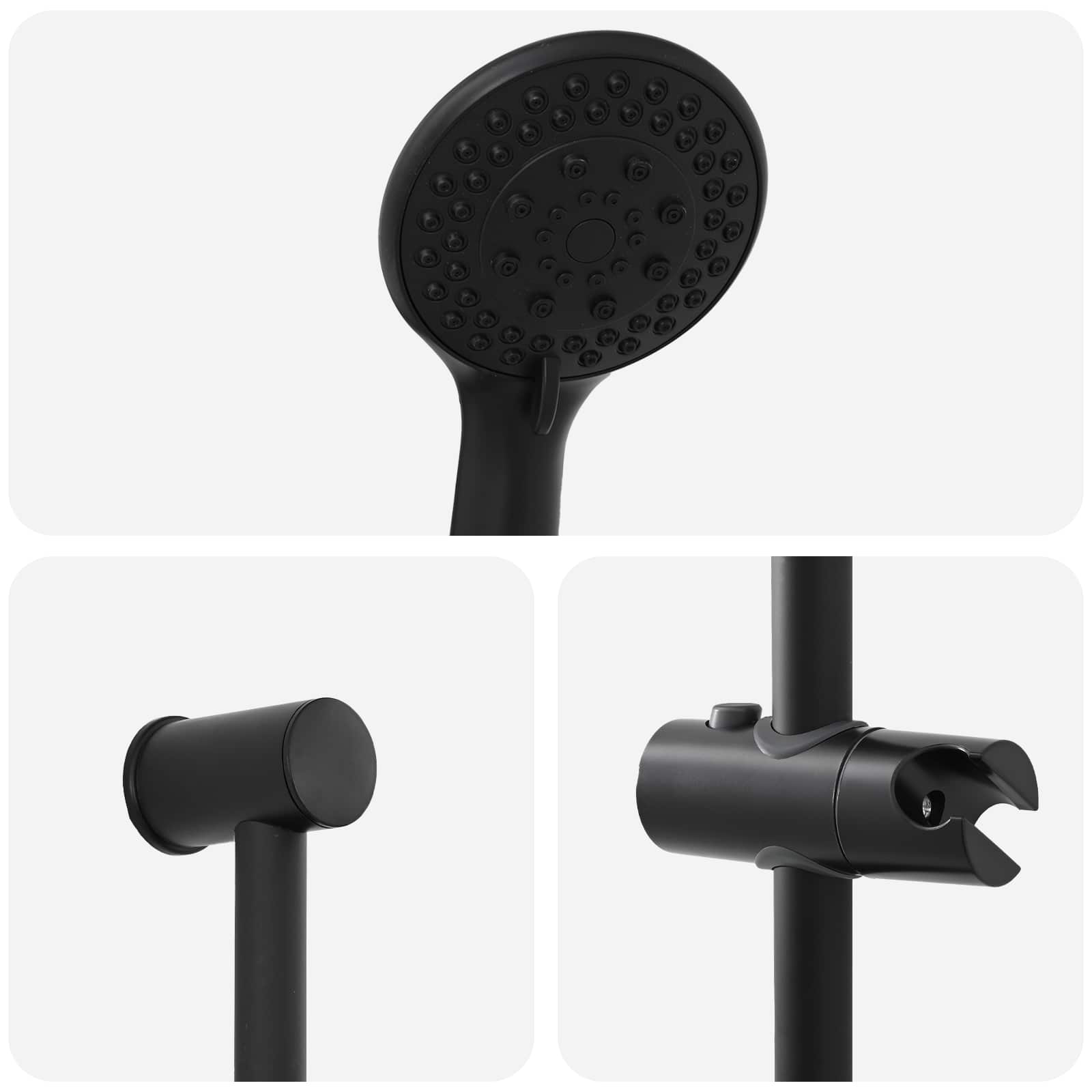 Duschsystem-Set Chrom 70 cm Edelstahl