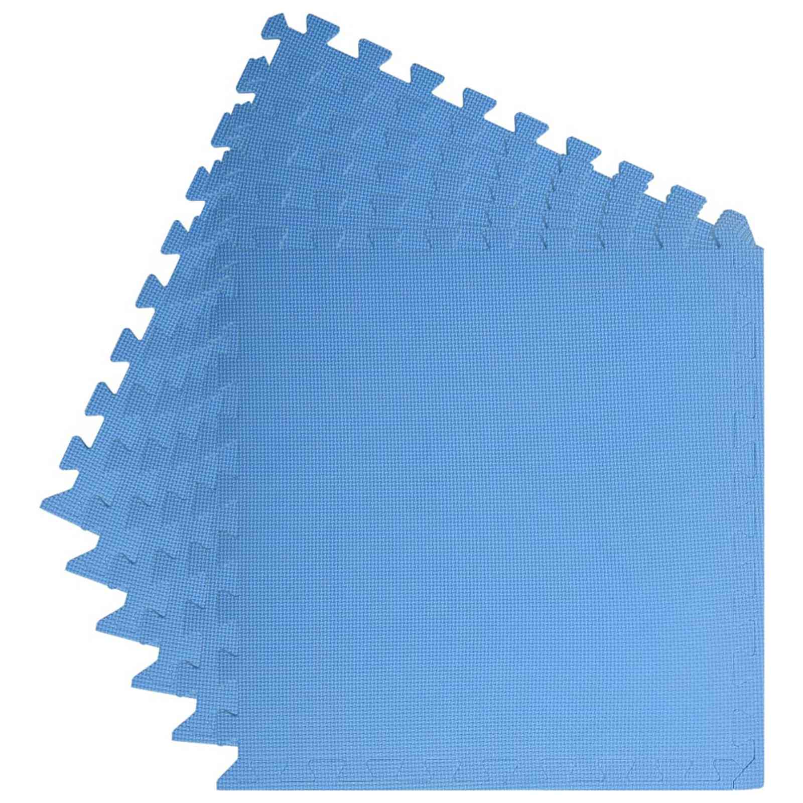 Pool Bodenteppich 6 pcs Schwarz 2,16 ㎡ EVA-Schaum