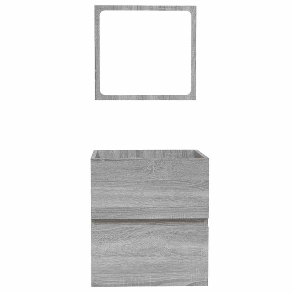 Badschrank mit Spiegel Weiß Holzwerkstoff