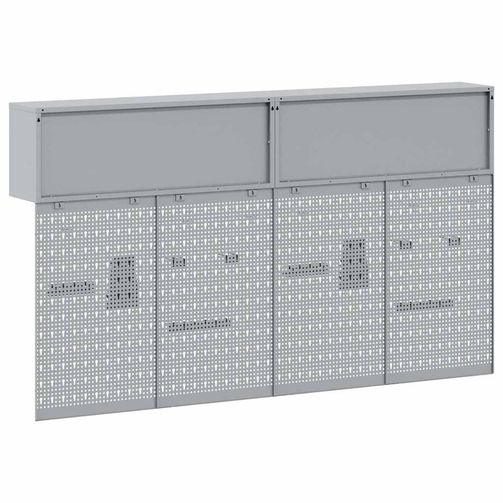 Werkzeugschrank-Set 3 pcs Schwarz Pulverbeschichteter Stahl