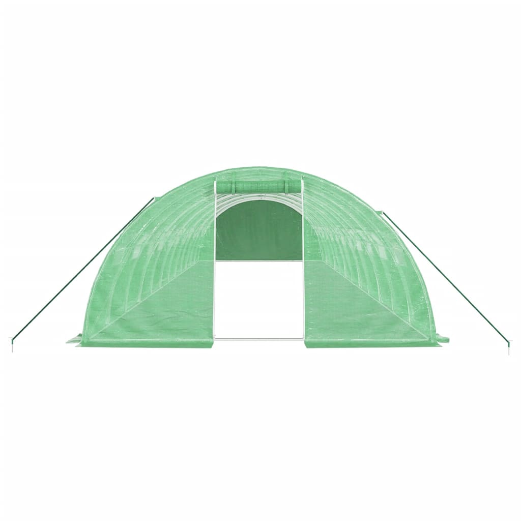 Gewächshaus mit Stahlrahmen Grün 8 m² 4x2x2 m