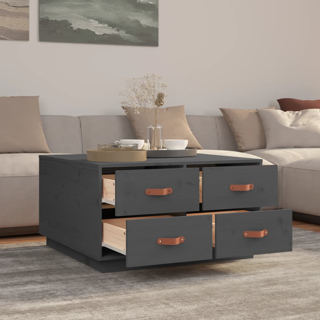Couchtisch 80x80x45 cm Massivholz Kiefer