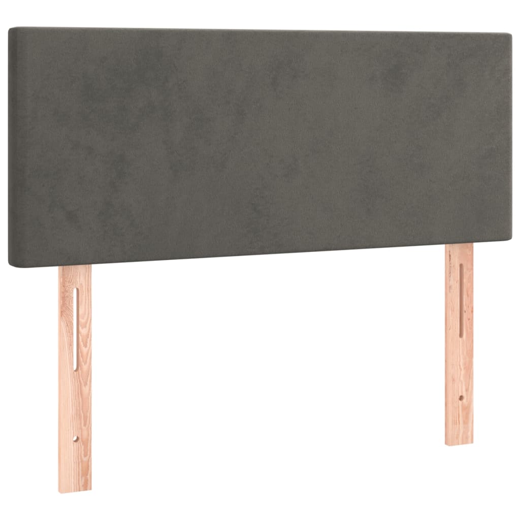 Kopfteil Hellgrau 80x5x118/128 cm Samt