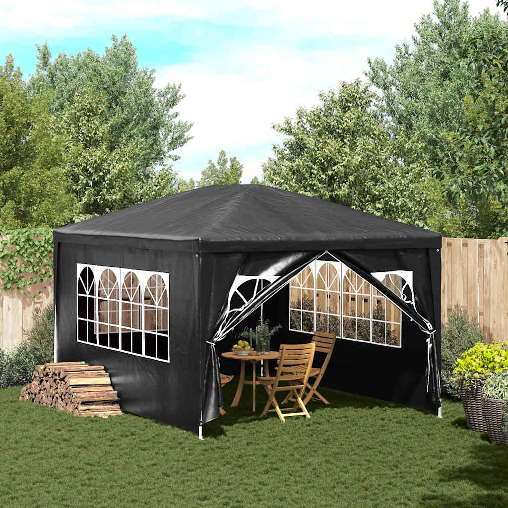 Party-Zelt 400 x 300 x 255 cm Rot PE und Stahl