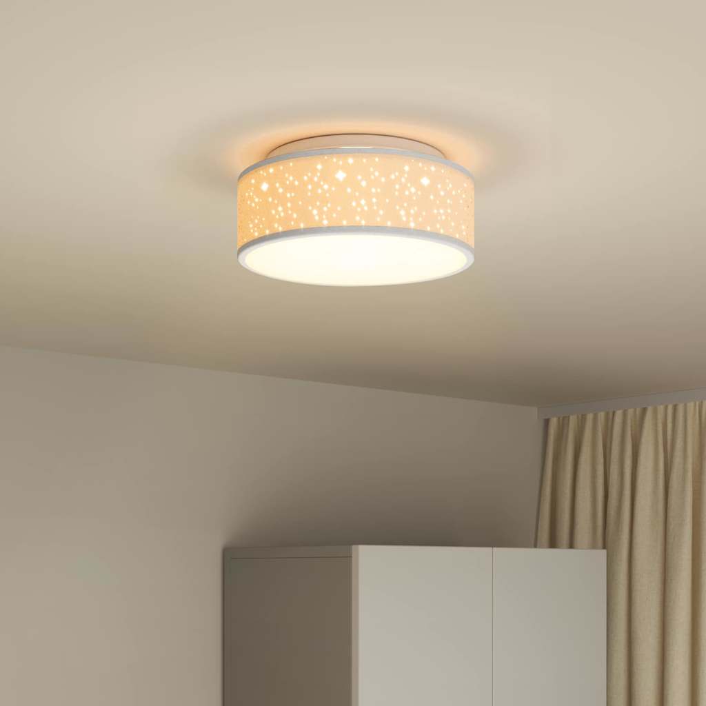 Deckenlampe mit Strahlern Schwarz 30 x 30 x 13,5 cm Stoff