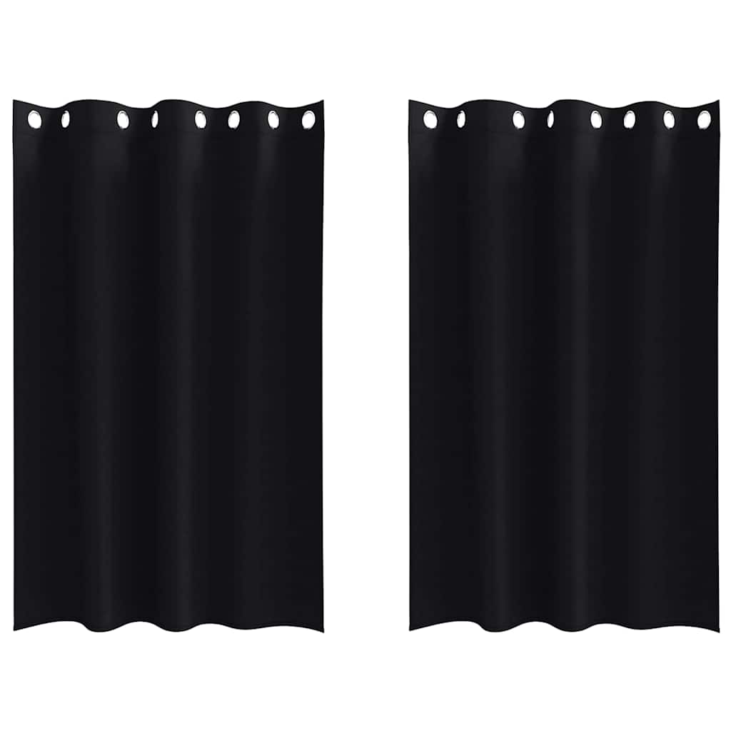 Verdunkelungs-Vorhänge mit Ringen 2 pcs Beige 140 x 140 cm