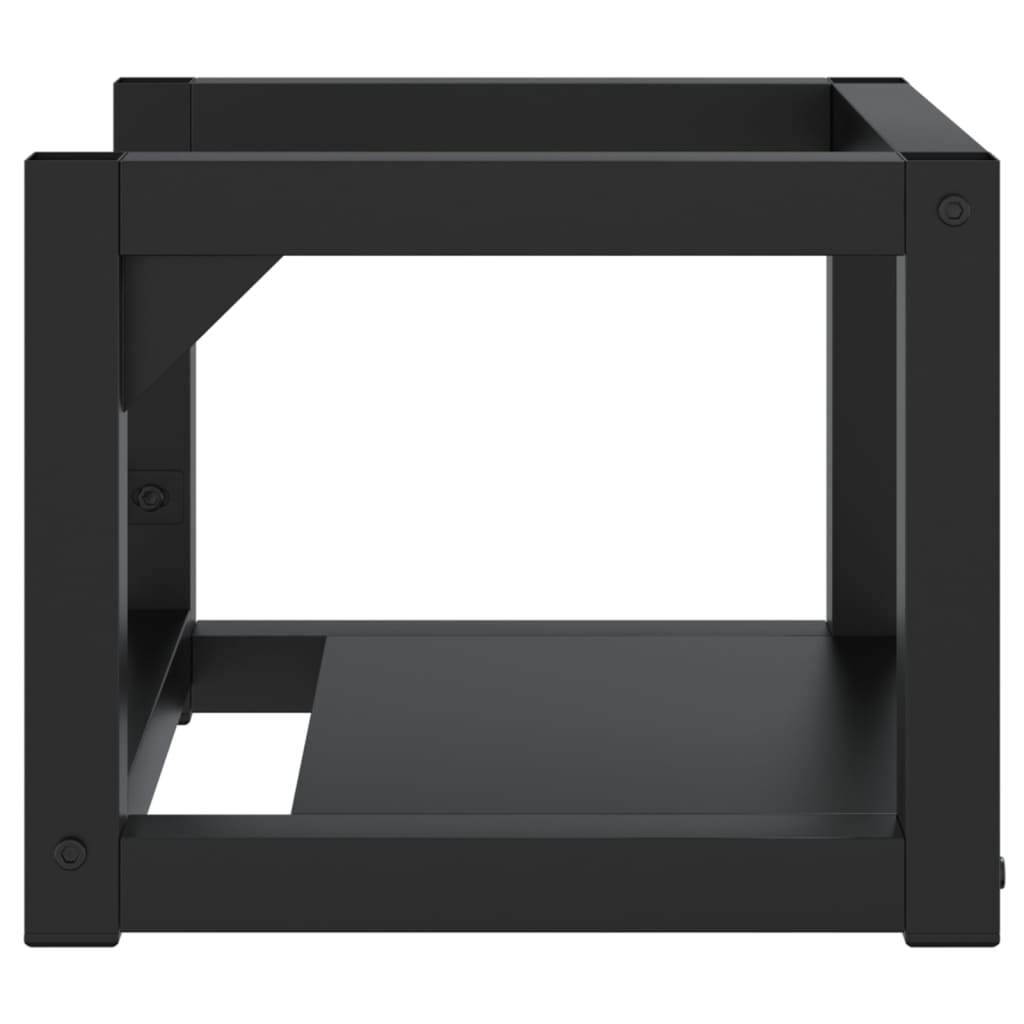 Badezimmer Wand-Waschtischgestell Weiß 59x38x31 cm Eisen