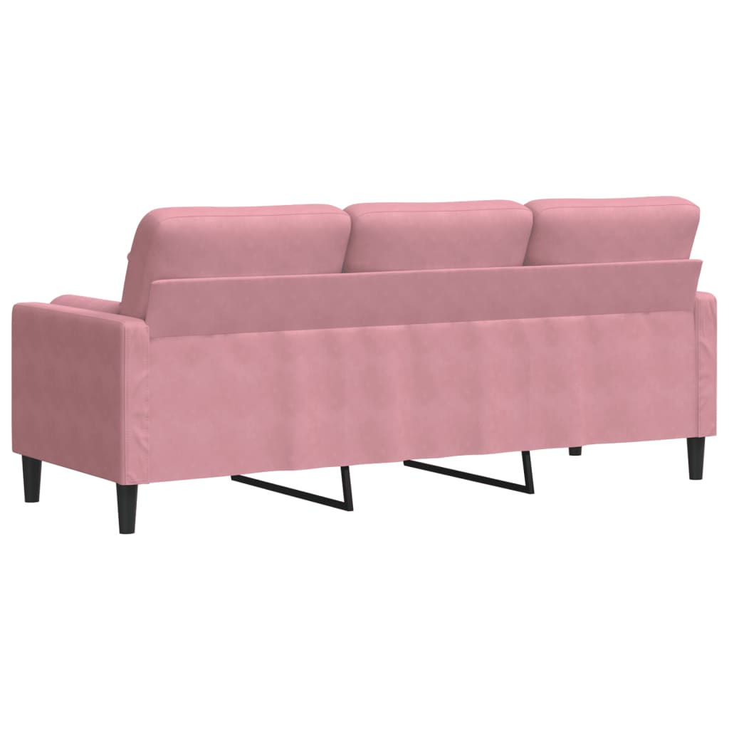 2-Sitzer-Sofa mit Zierkissen Hellgrau 120 cm Samt