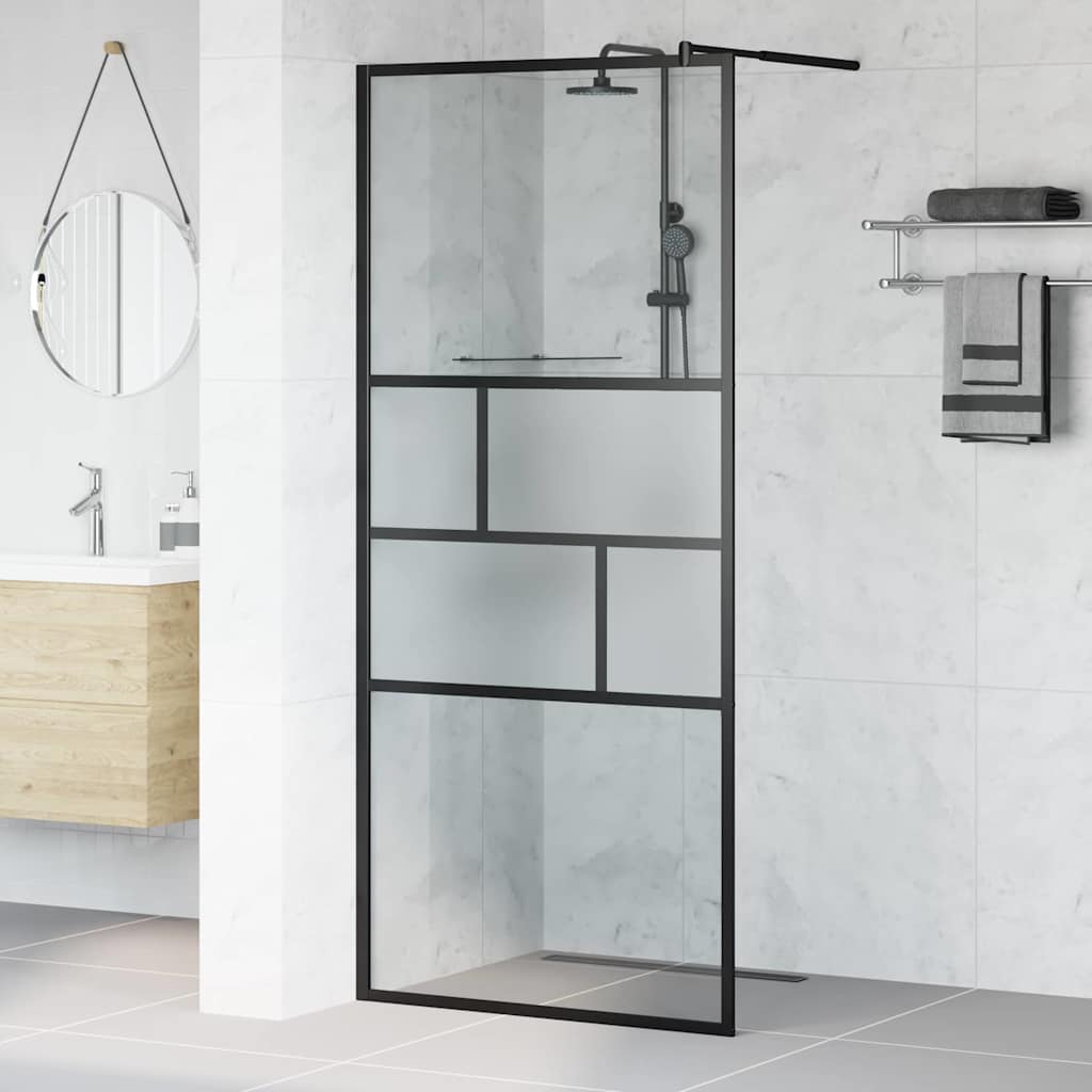 Duschwand für Begehbare Dusche mit Klarem ESG-Glas 80x195 cm