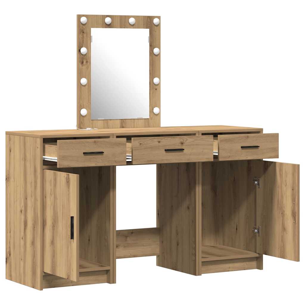 Schminktisch mit Schubladen Weiß 50 x 41 x 135 cm Holzwerkstoff