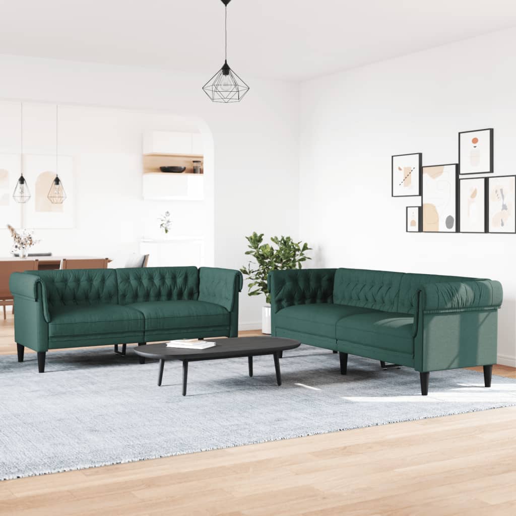 3-tlg. Sofagarnitur Hellgrau Stoff