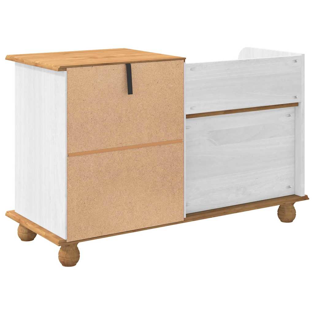 Sitzbank mit Stauraum mit Speicher ASKIM Braun 100 x 39 x 62 cm