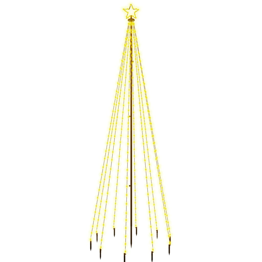 LED-Weihnachtsbaum mit Erdnägeln Mehrfarbig 310 LEDs 300 cm