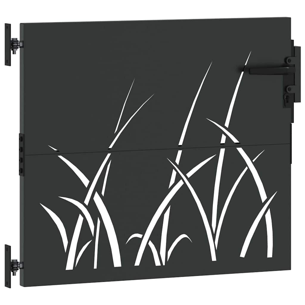 Gartentor 85x75 cm Cortenstahl Gras-Design