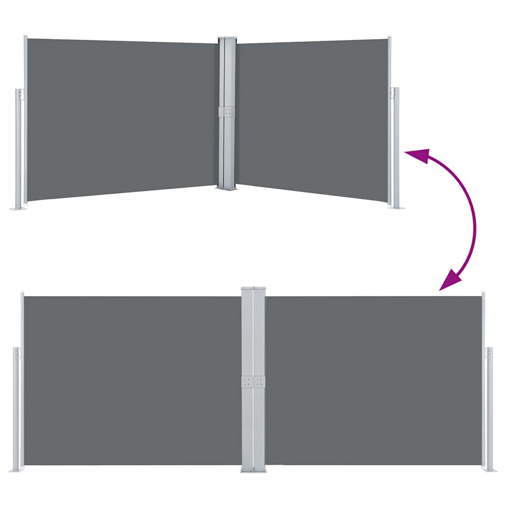 Ausziehbare Seitenmarkise 160×600 cm Braun