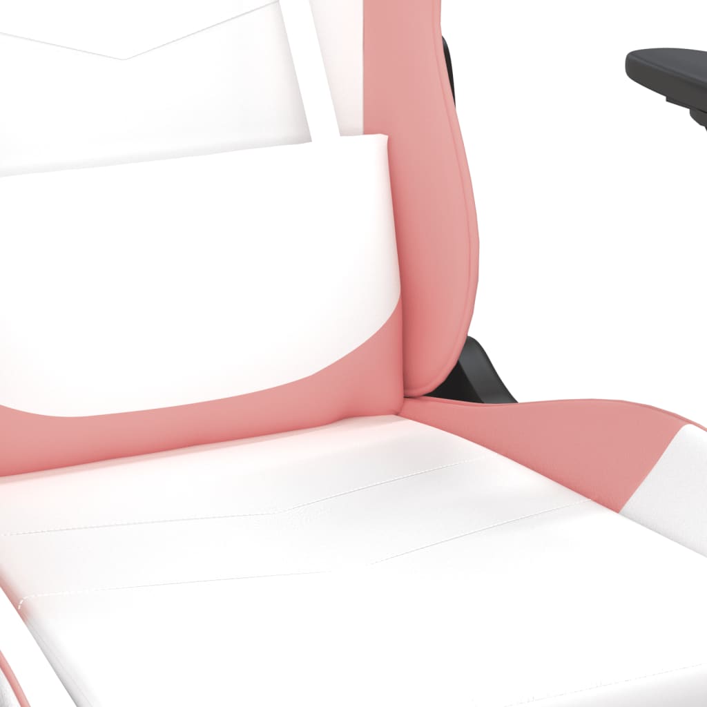 Gaming-Stuhl mit Massagefunktion Schwarz und Rot Kunstleder