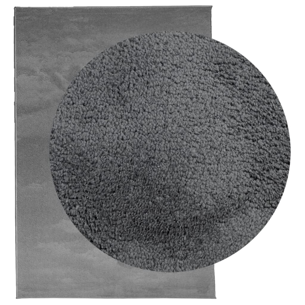 Teppich OVIEDO Kurzflor Anthrazit 120x120 cm