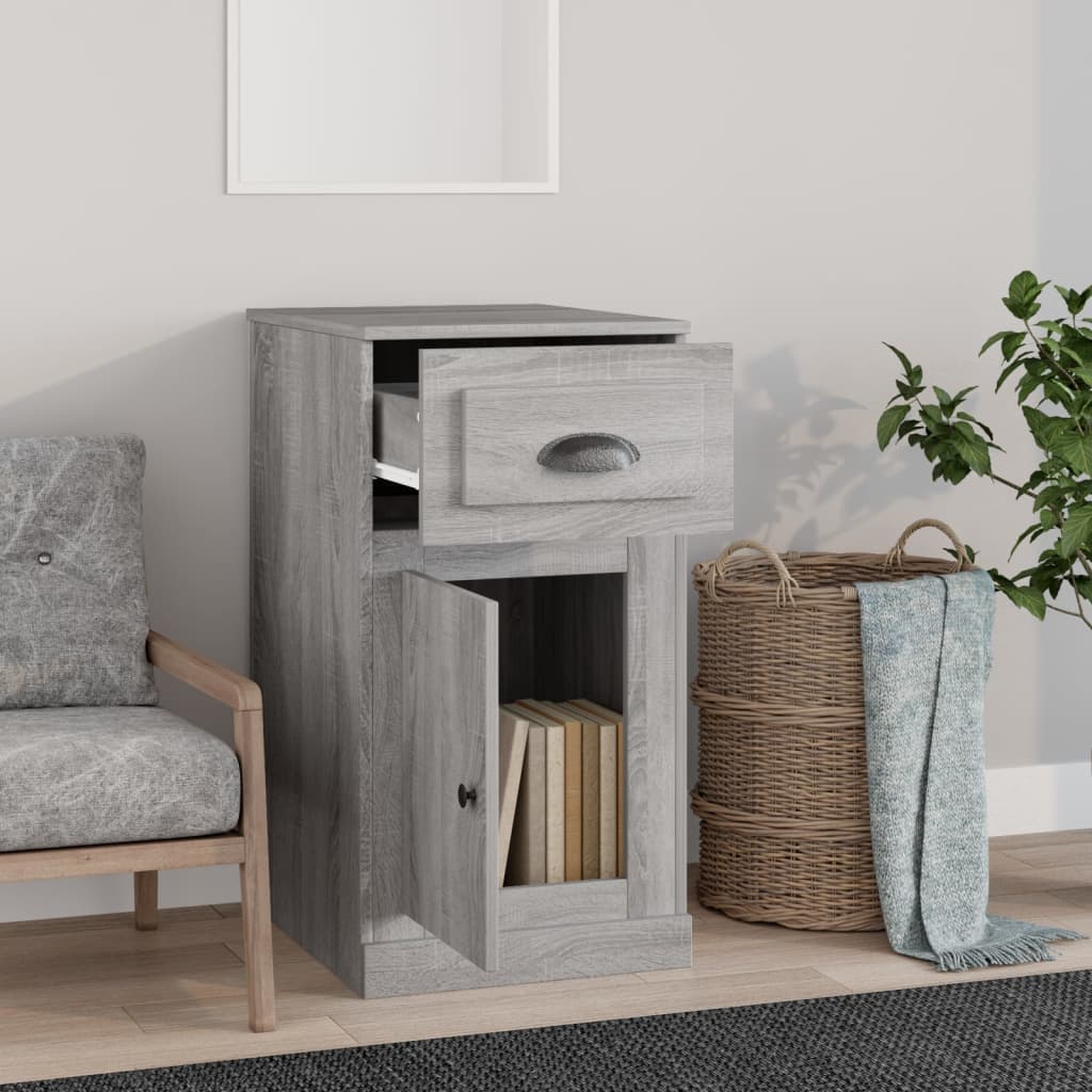 Beistellschrank mit Schublade Weiß 40x50x75 cm Holzwerkstoff