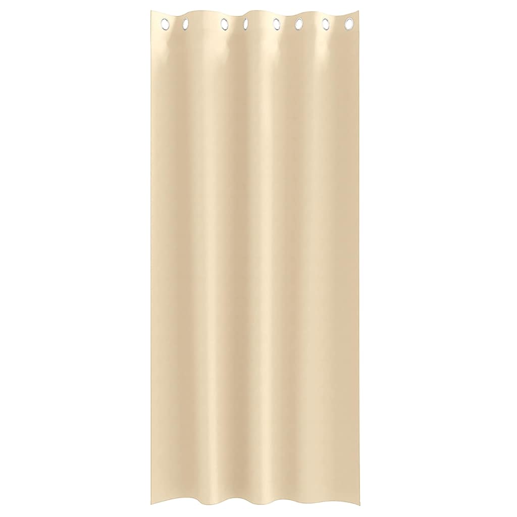 Verdunkelungs-Vorhänge mit Ringen 2 pcs Beige 140 x 140 cm