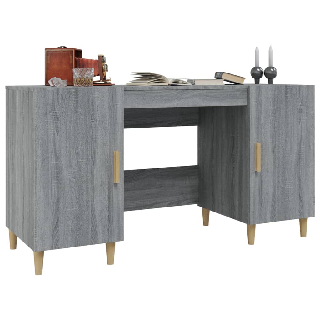 Schreibtisch Weiß 140x50x75 cm Holzwerkstoff