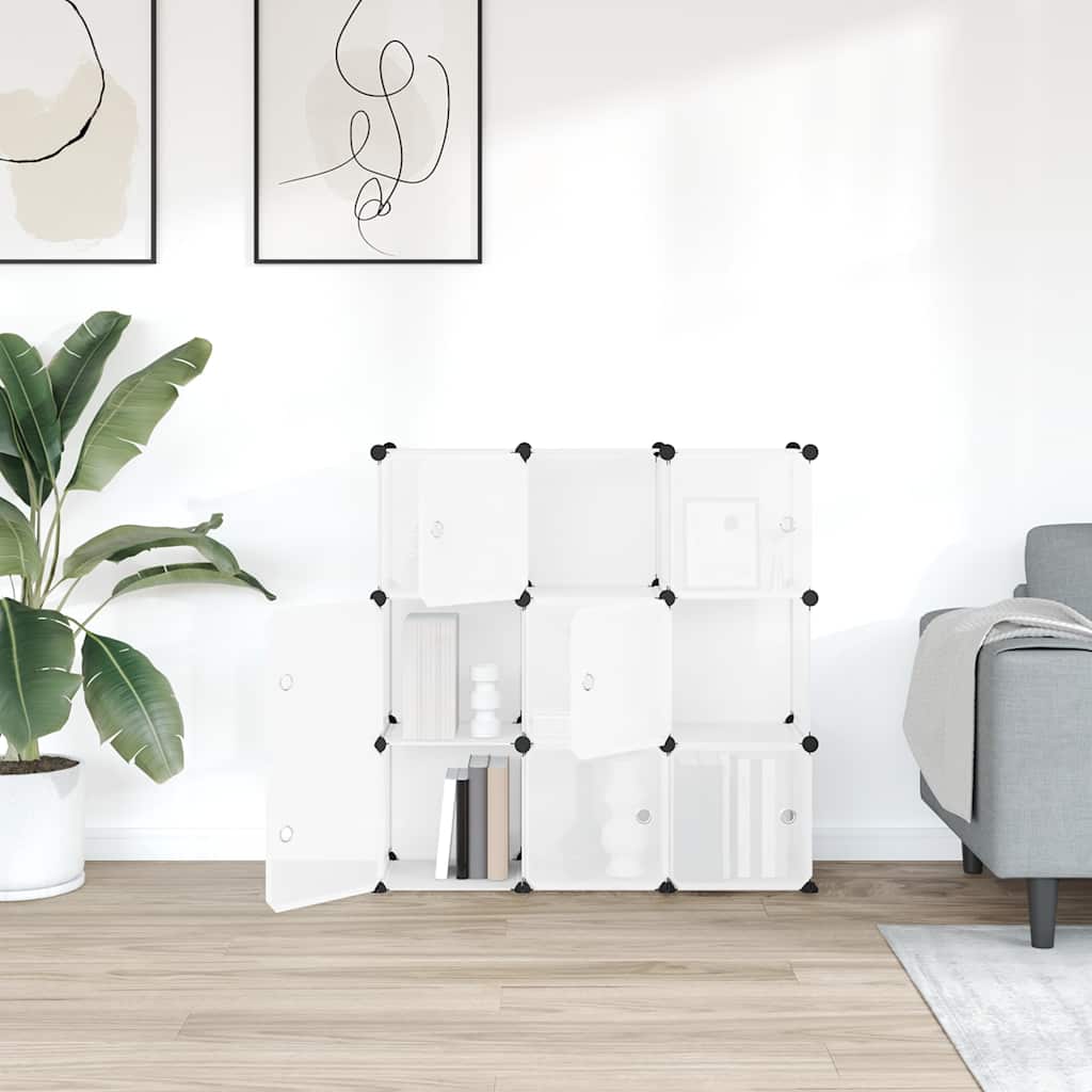 Regalsystem mit 12 Würfeln Schwarz PP