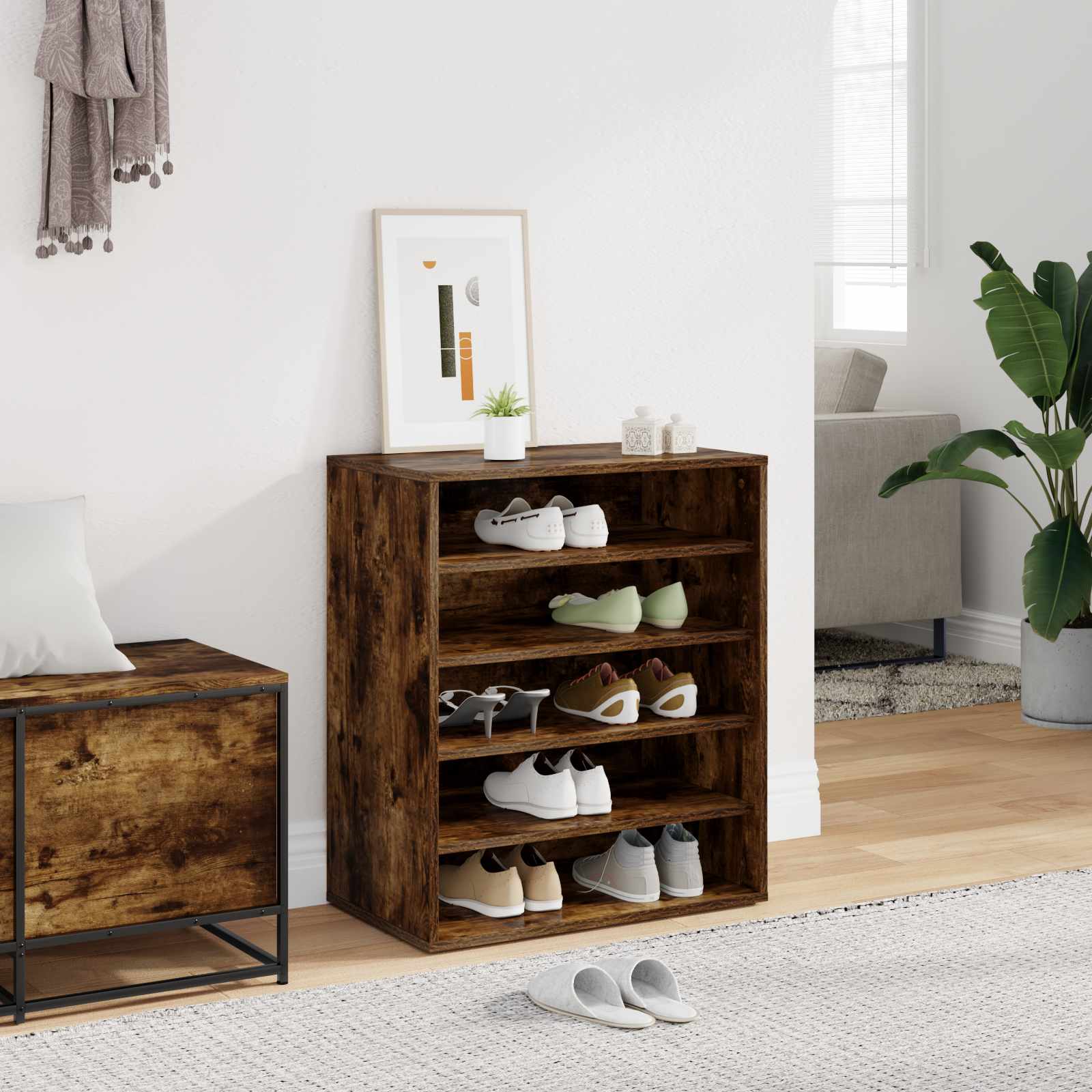 Schuhschrank Weiß 60x35x70 cm Holzwerkstoff
