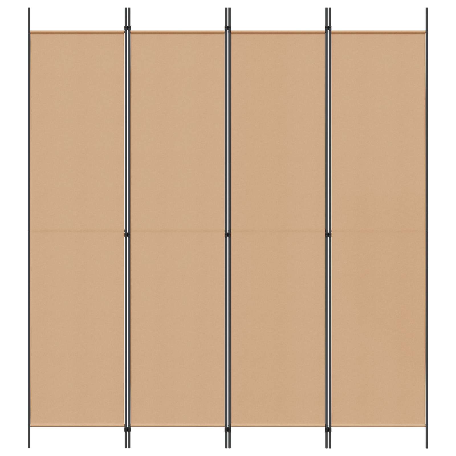 3-teiliger Raumteiler Beige 150 x 220 cm Stoff