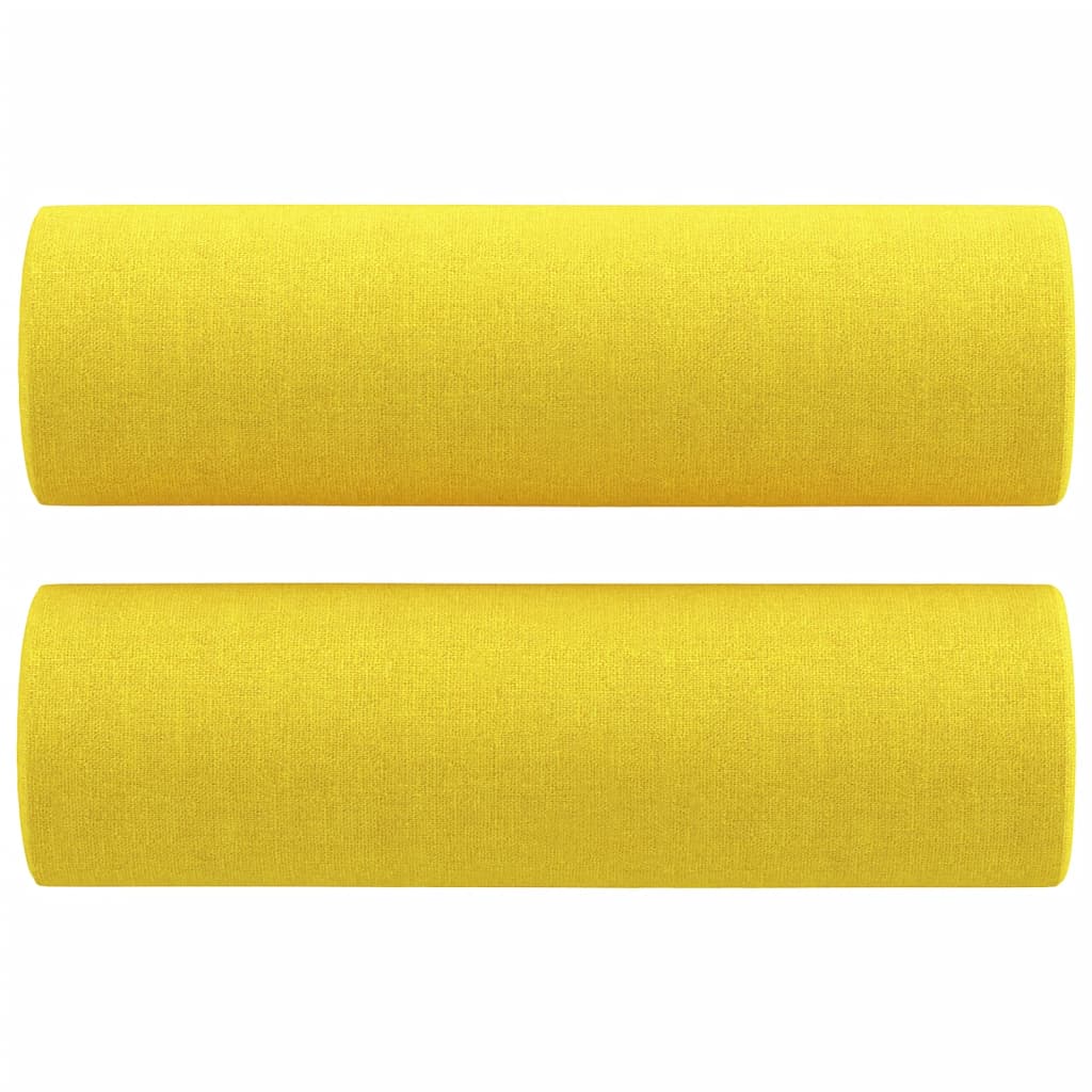 2-Sitzer-Sofa mit Zierkissen Braun 120 cm Stoff
