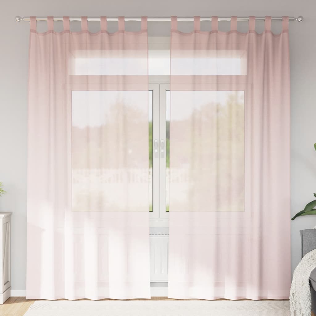 Voile Vorhänge mit Ösen 2 Stk. Apfelgrün 140x140 cm