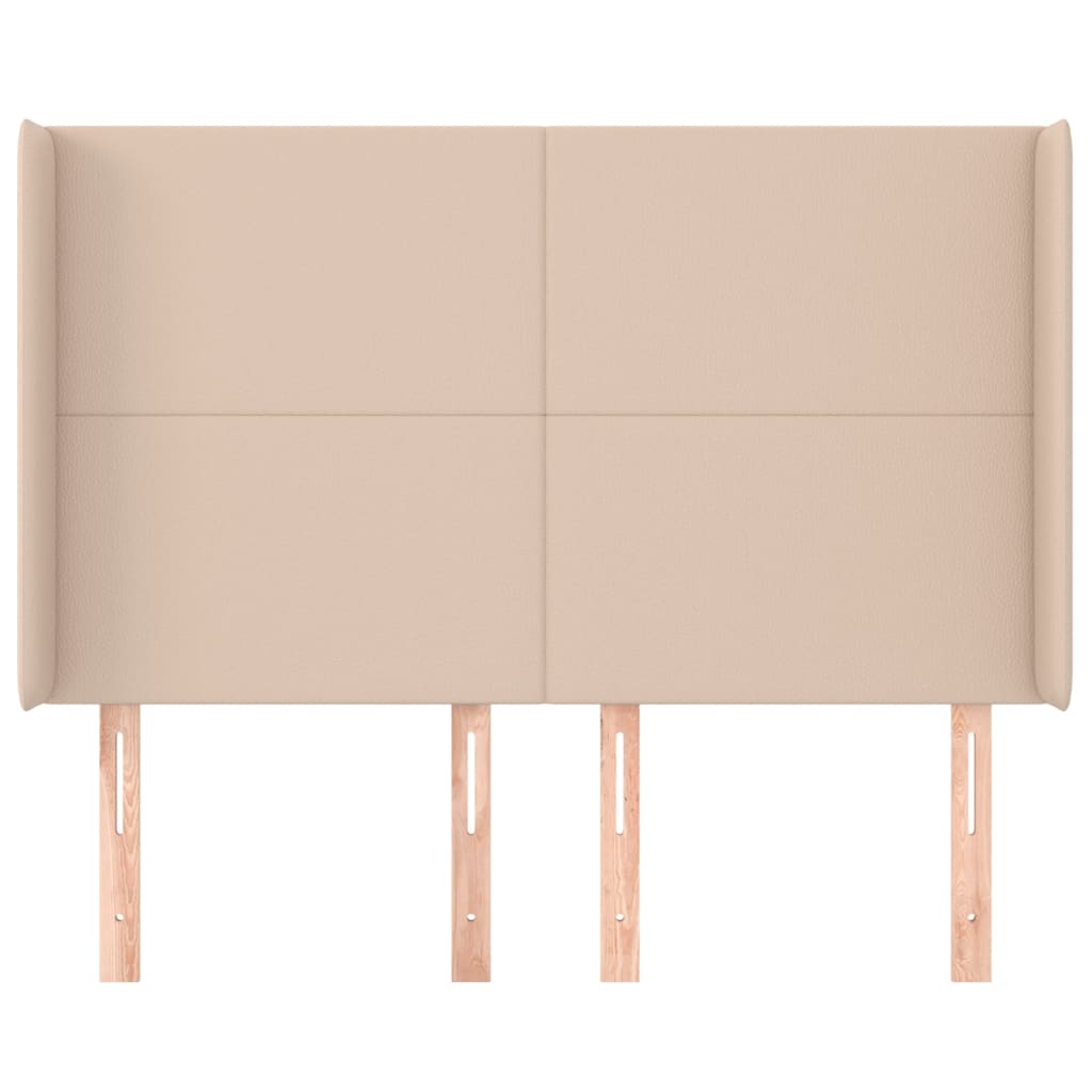 Kopfteil mit Ohren Creme 83x16x78/88 cm Kunstleder
