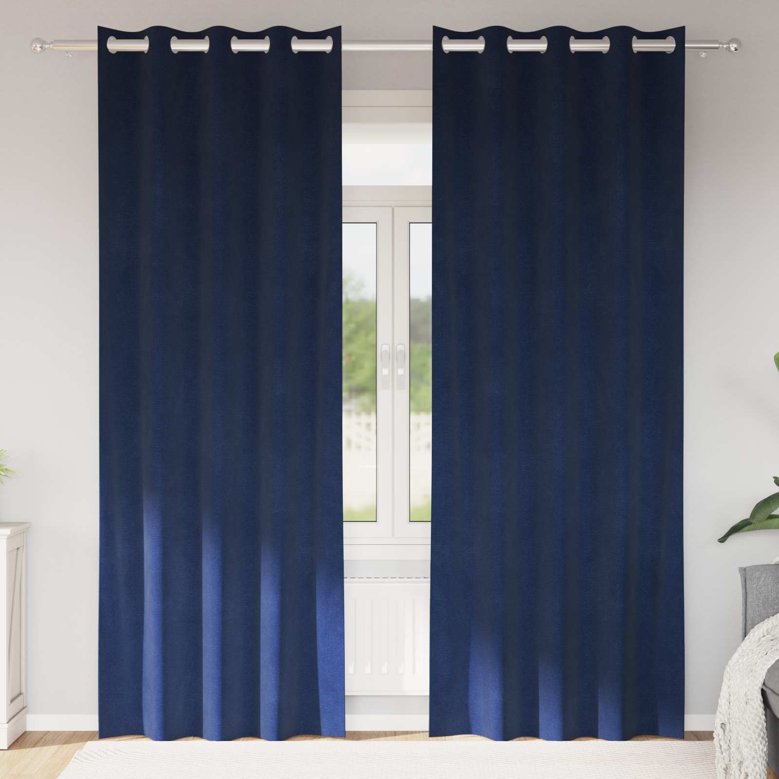 Verdunkelungsvorhänge 2 pcs Schwarz 140 x 140 cm Samt