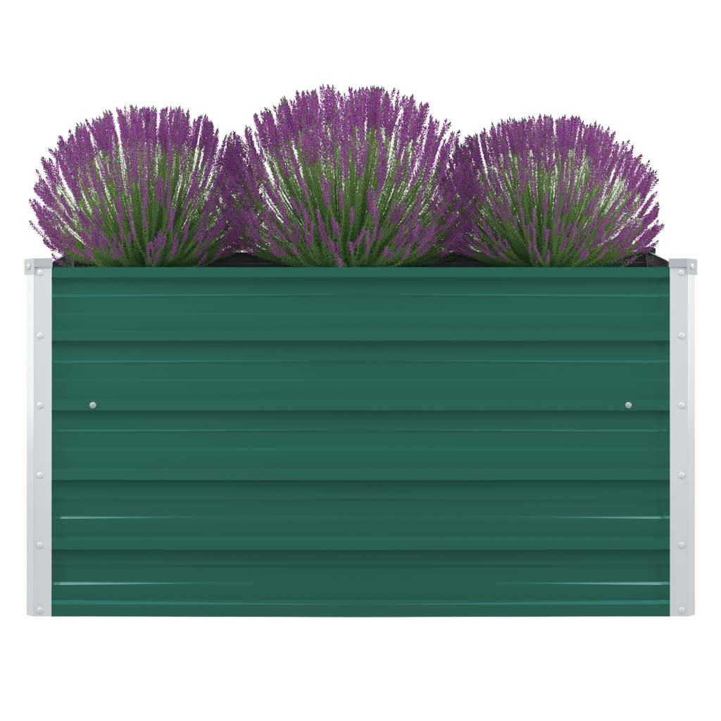Hochbeet 100 x 100 x 45 cm Verzinkter Stahl Grau