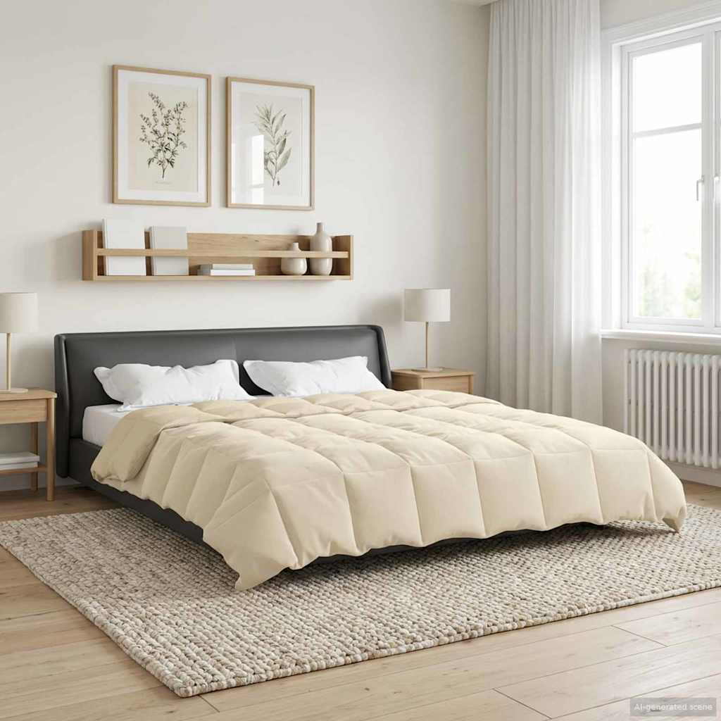 Winterbettdecke Gepolstert Anthrazit 240 x 260 cm Mikrofaser