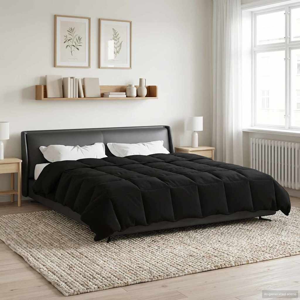 Sommerdecke Gesteppt Anthrazit 135 x 200 cm Mikrofaser