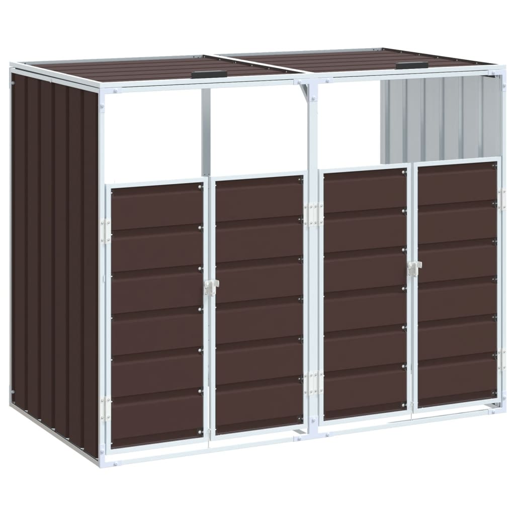 Mülltonnenbox für 1 Tonne Grün 72x81x115 cm Stahl