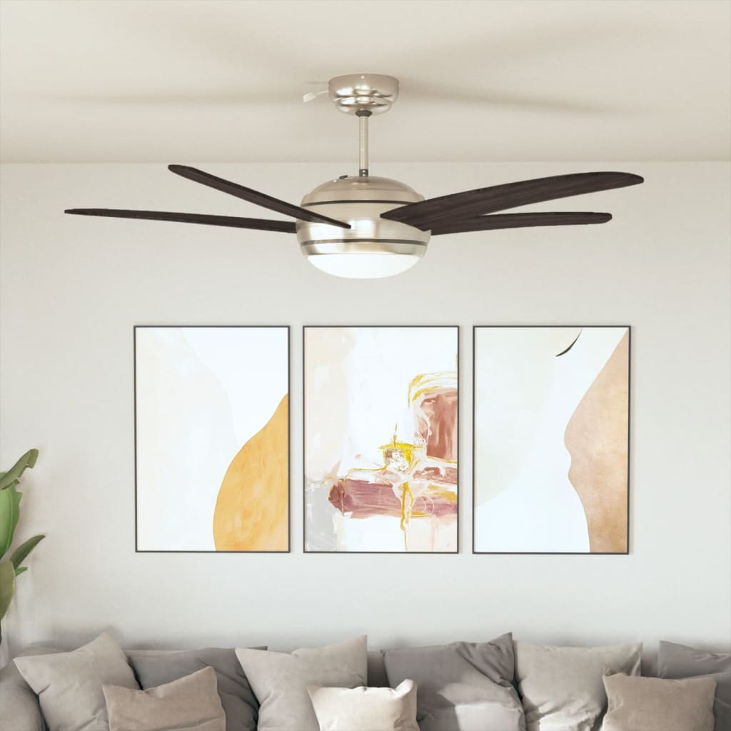 Deckenventilator mit Licht und Fernbedienung Ø 130 cm Weiß