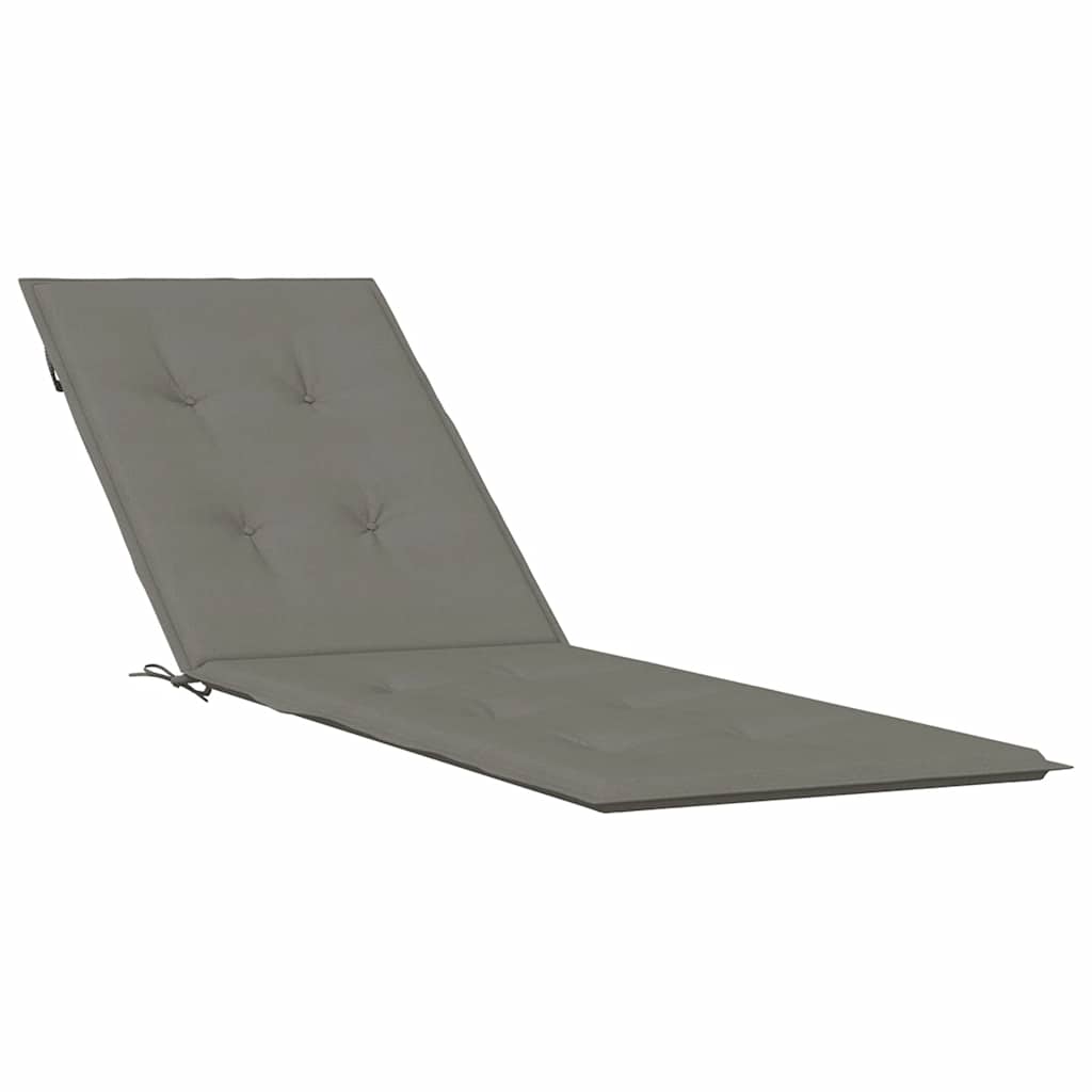 Liegestuhl-Auflage Melange Hellgrau (75+105) x 50 x 4 cm Stoff